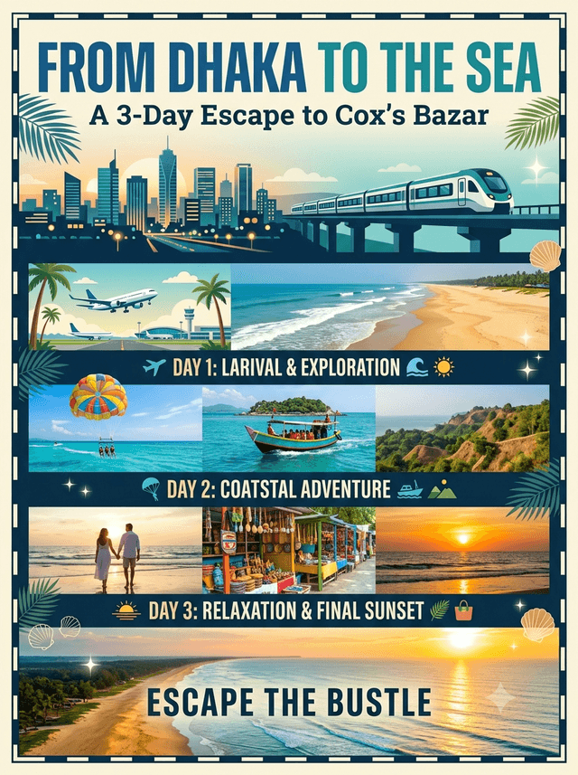 From Dhaka to the Sea: A 3-Day Escape to Cox’s Bazar